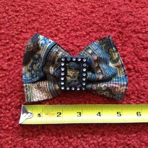 vintage 80s NWOT handmade bow hair barette clip